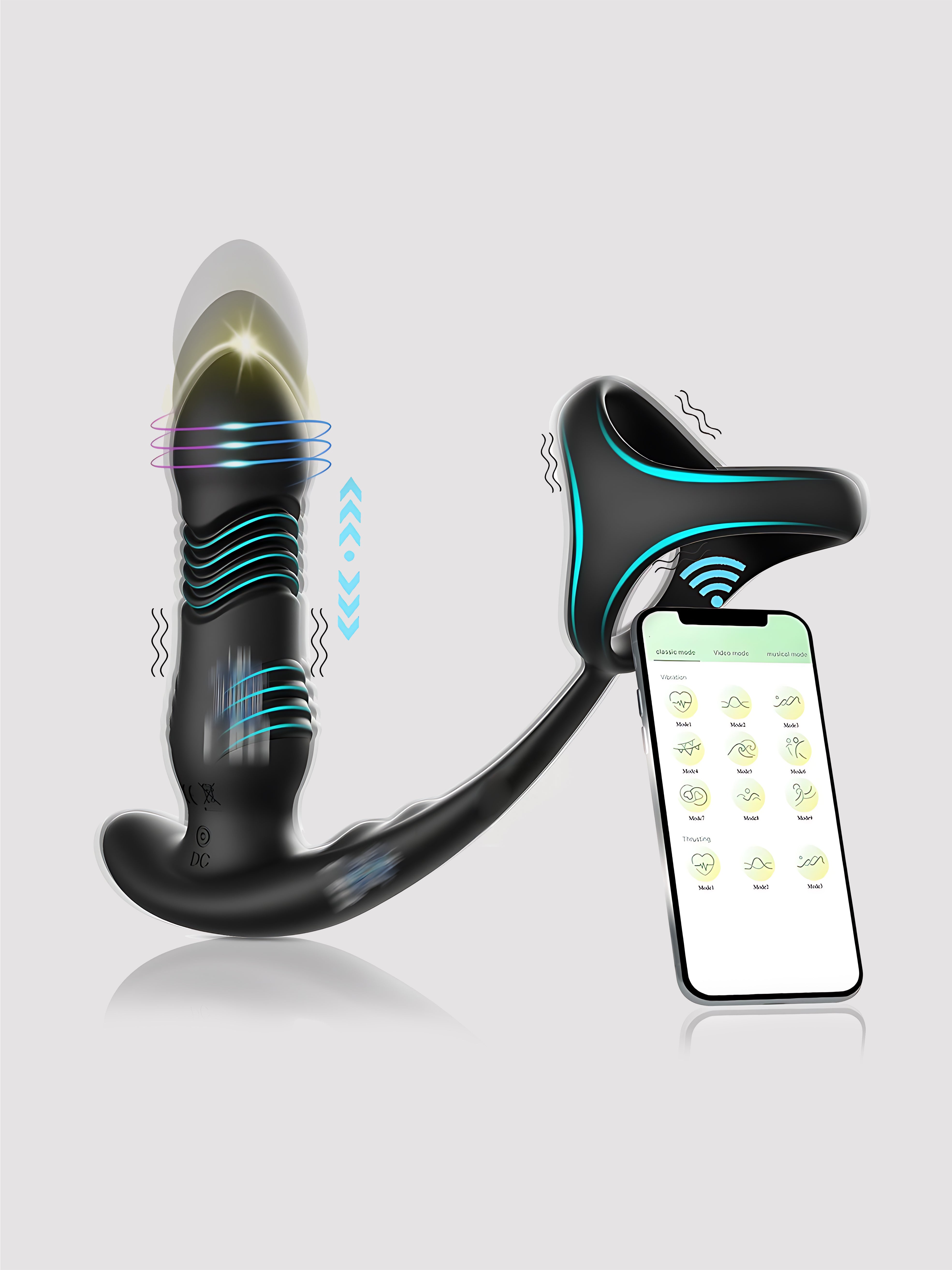 Retractable Triple-Ring Prostate Stimulator
