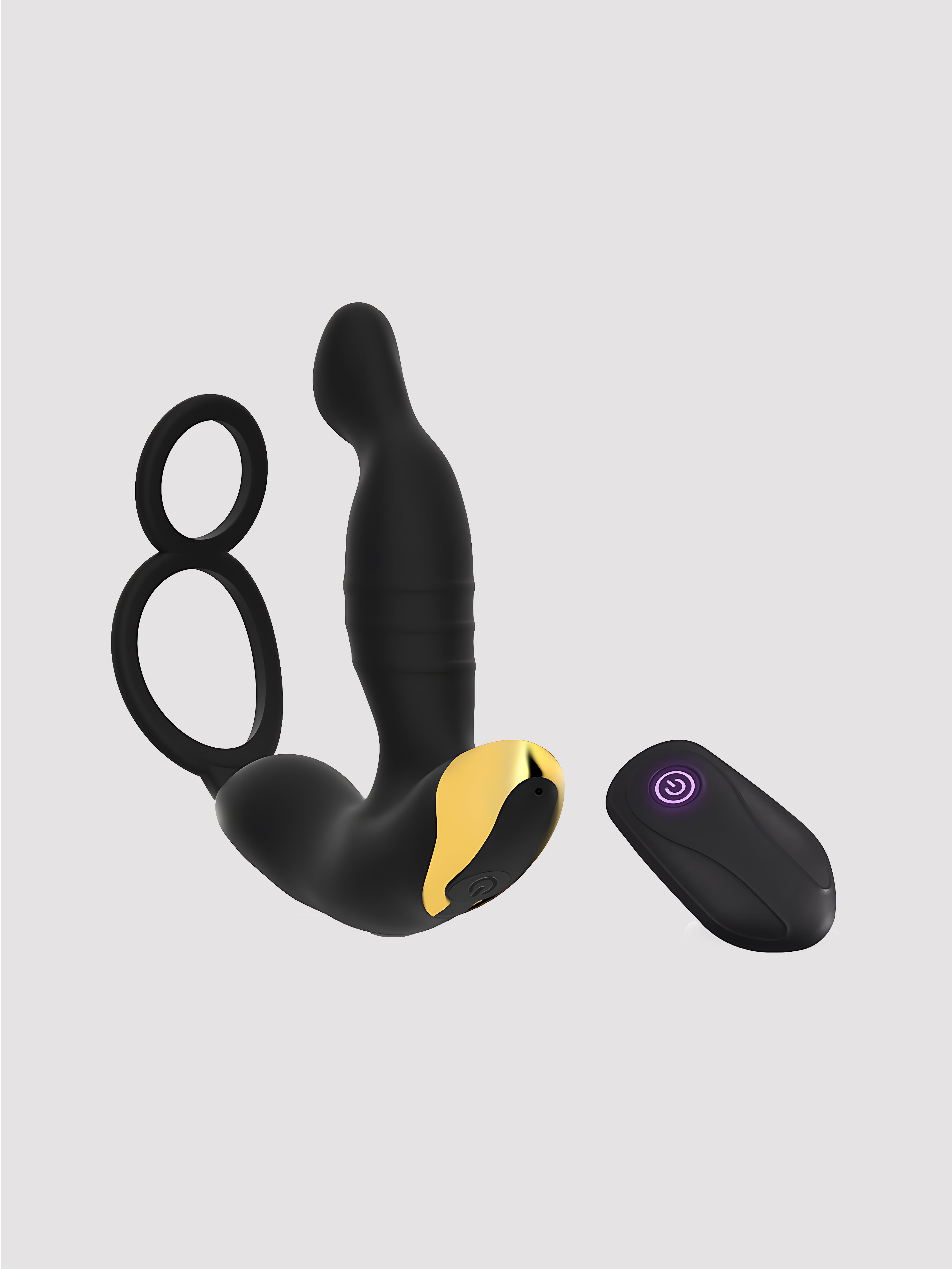 Prostate Massager with Delay Dual Rings