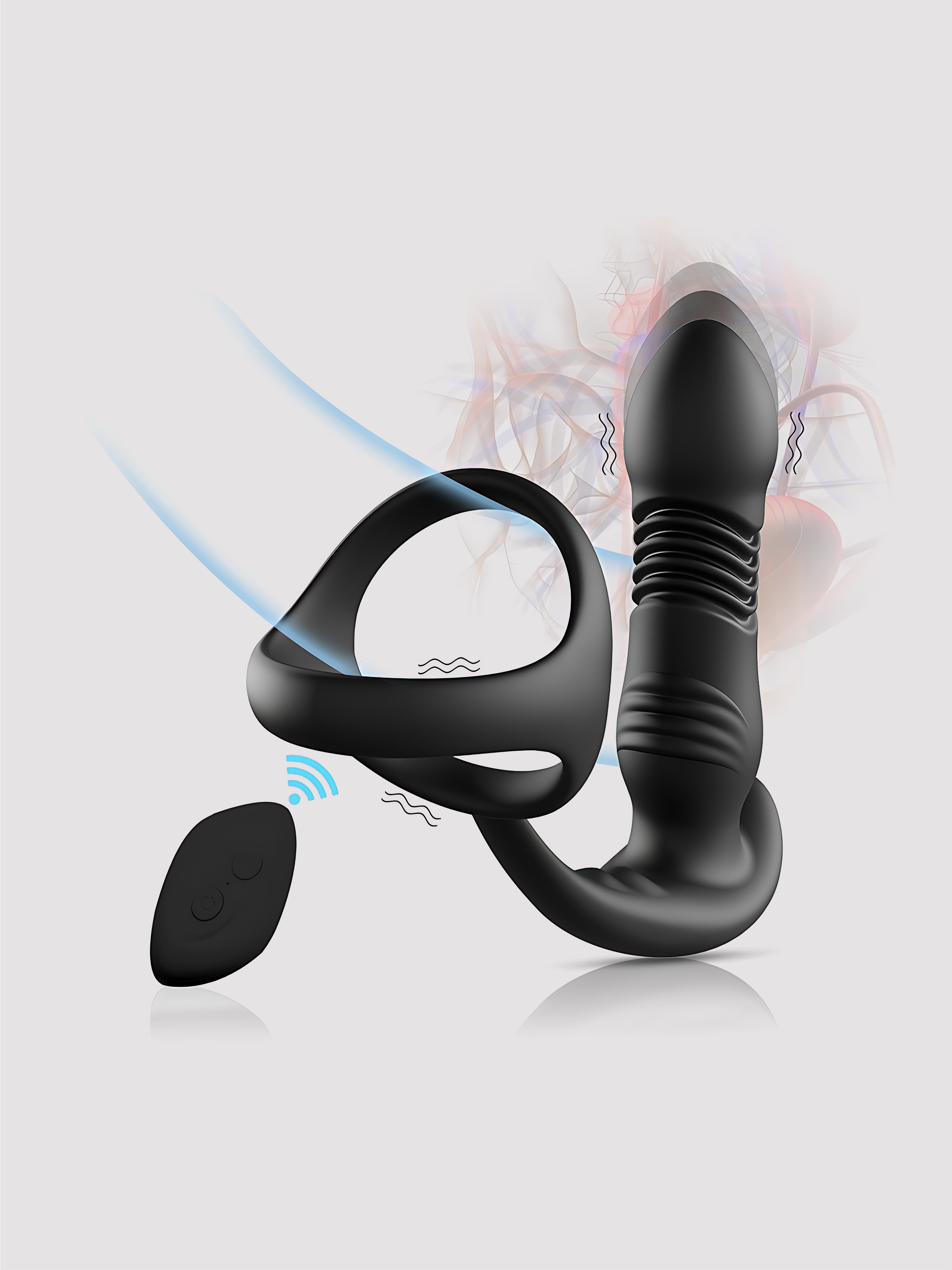 Retractable Triple-Ring Prostate Stimulator