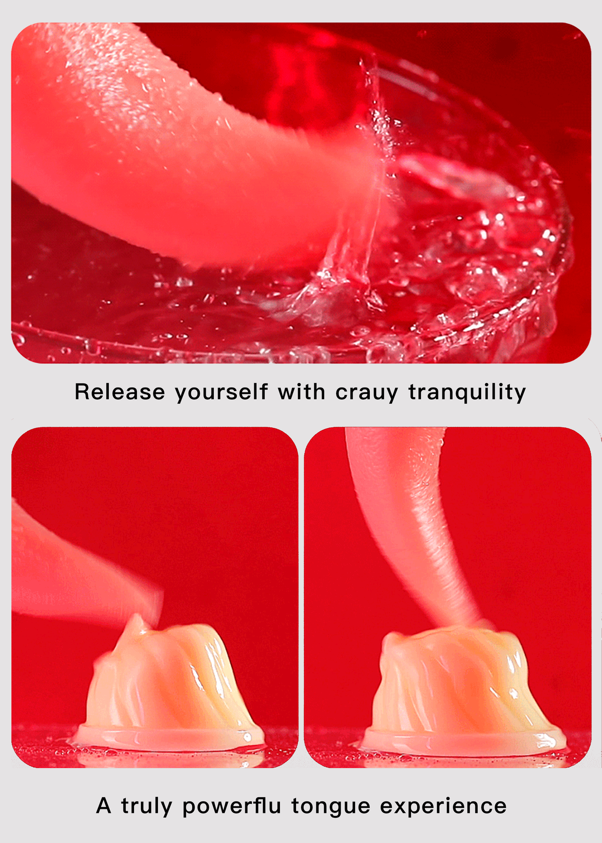 Tongue Licking Clitoral Vibrator Rose Oral Stimulator