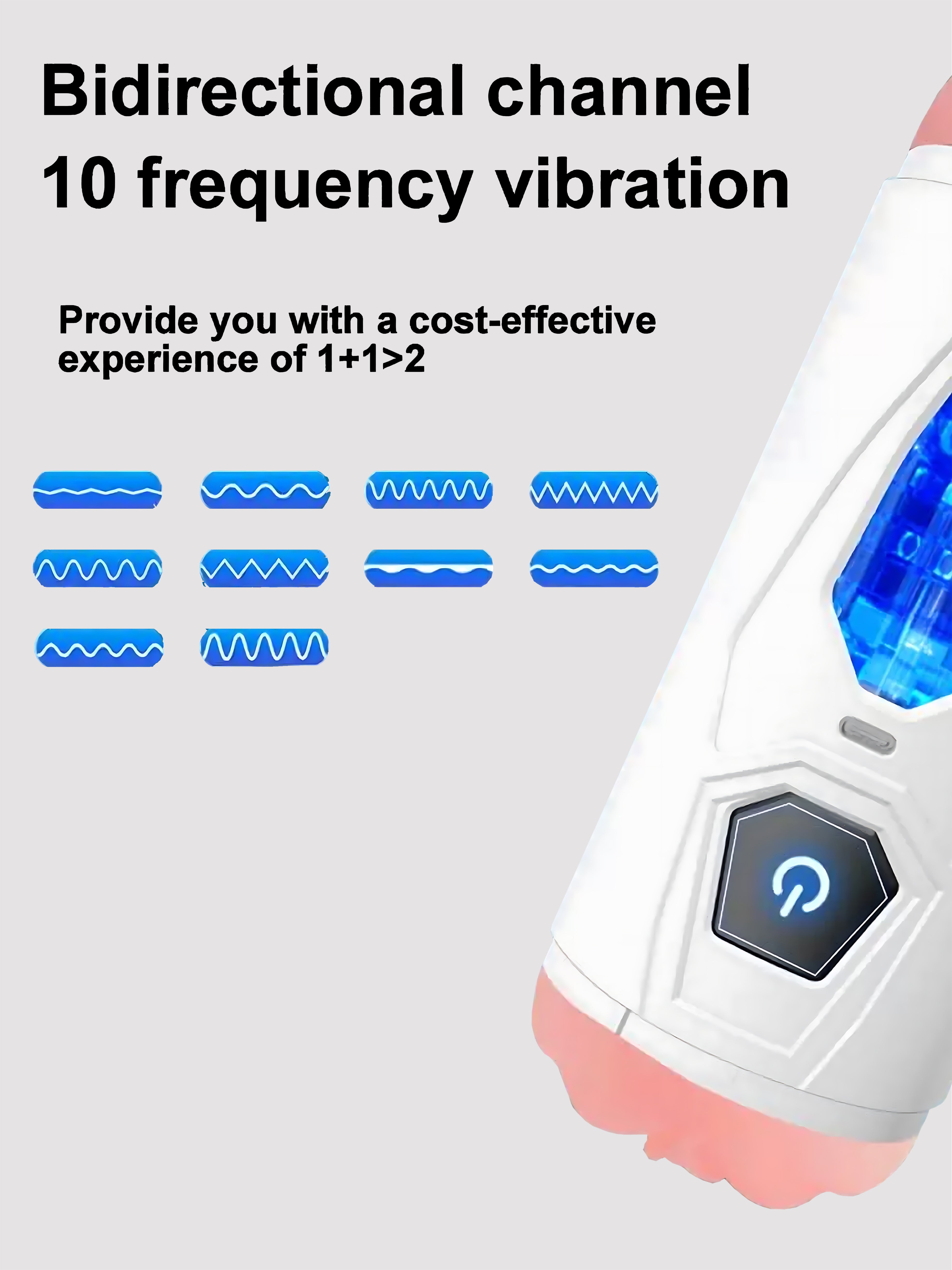 Interactive Dual-Opening Male Massager