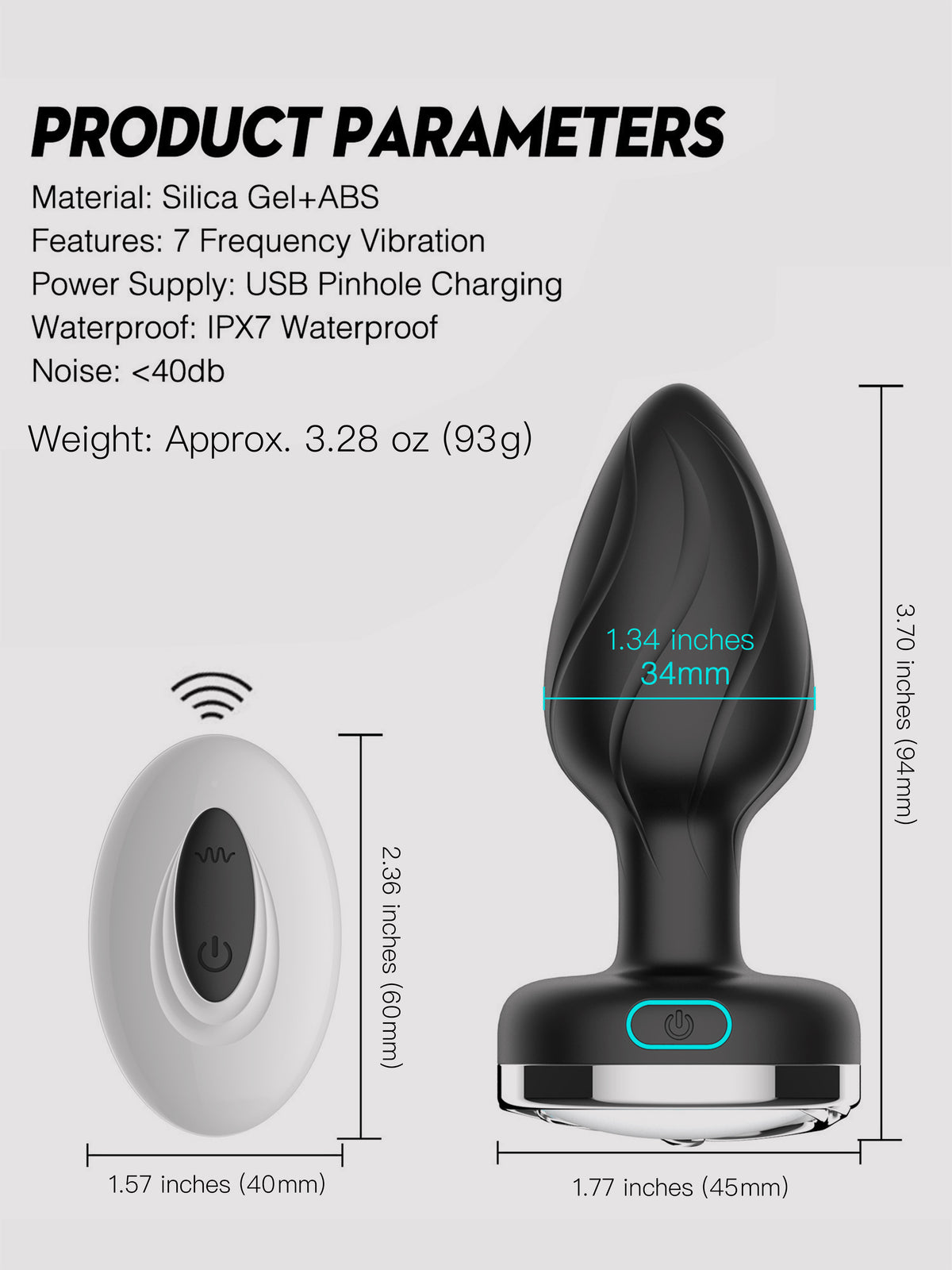App and Remote Control Luminous Anal Plug