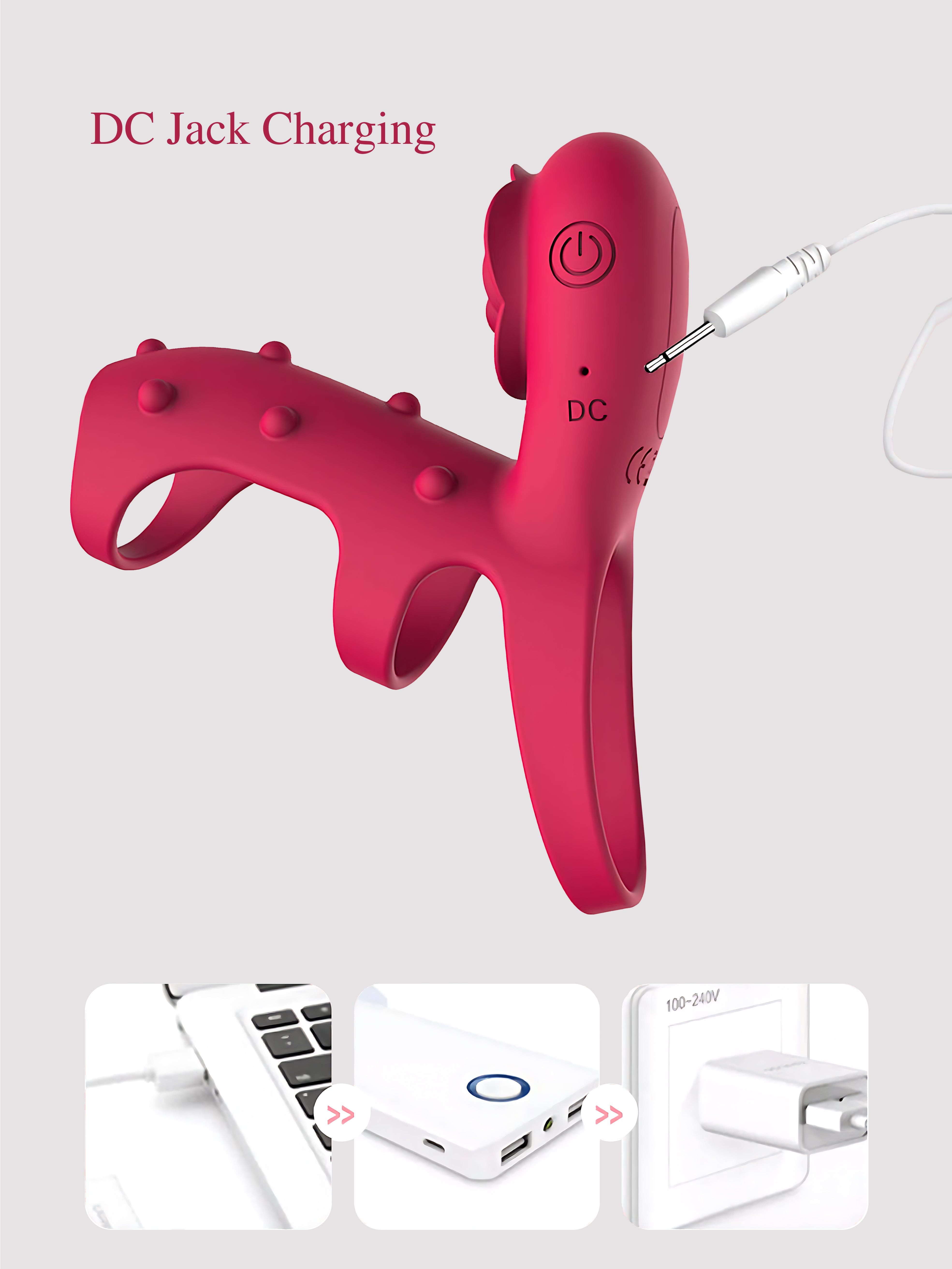 Rose Vibrating Cock Ring with Delay