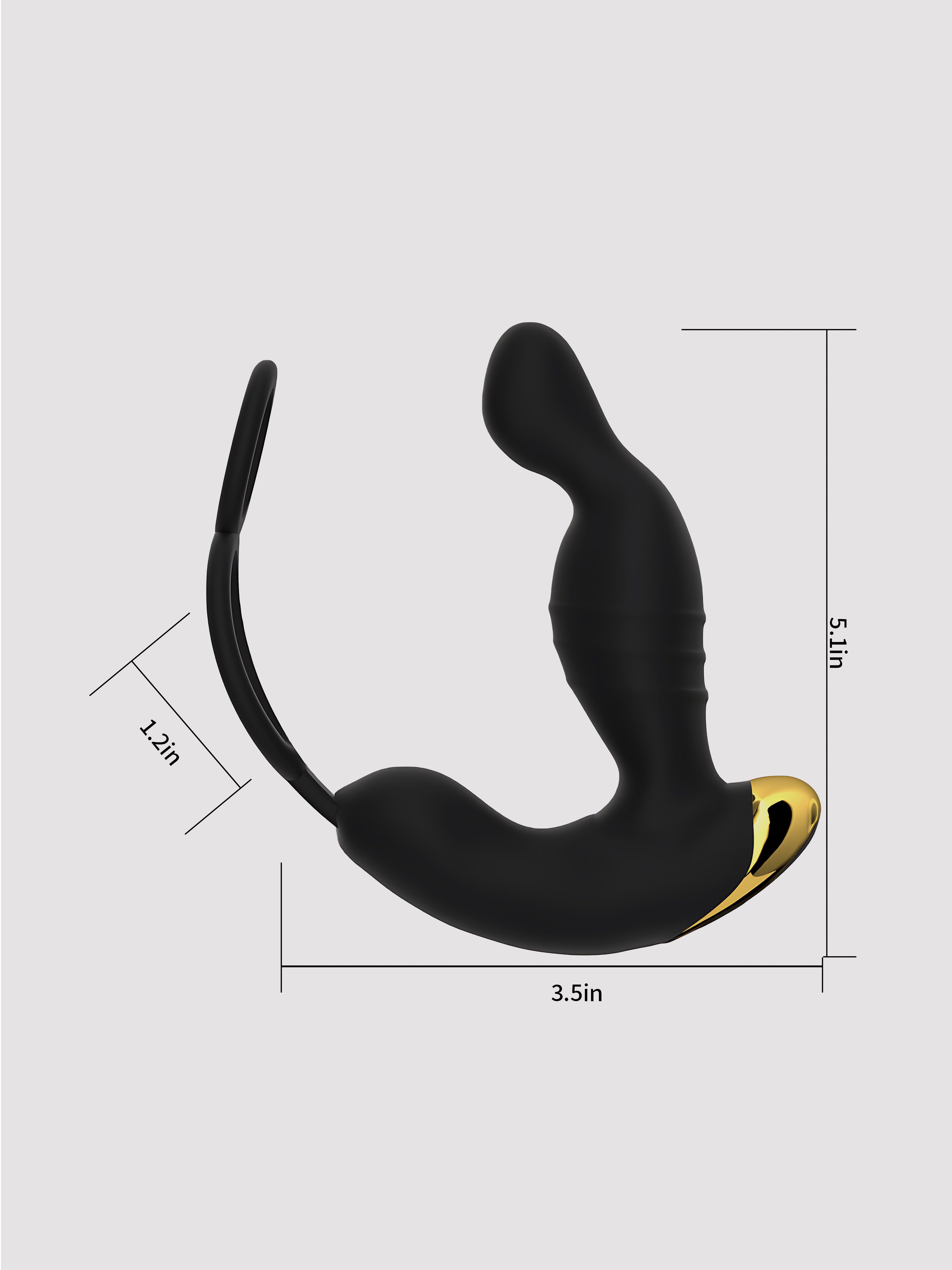 Prostate Massager with Delay Dual Rings