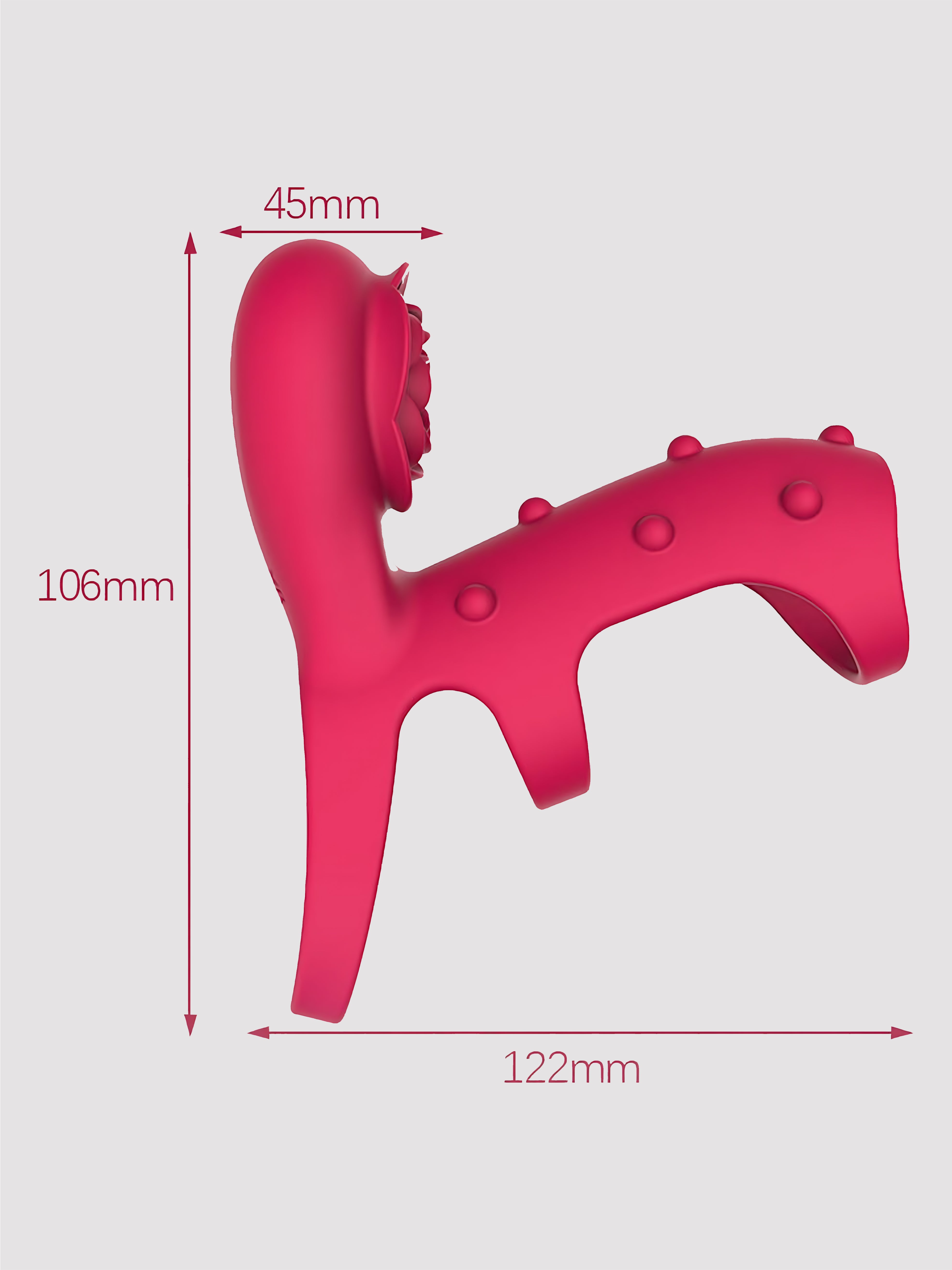 Rose Vibrating Cock Ring with Delay