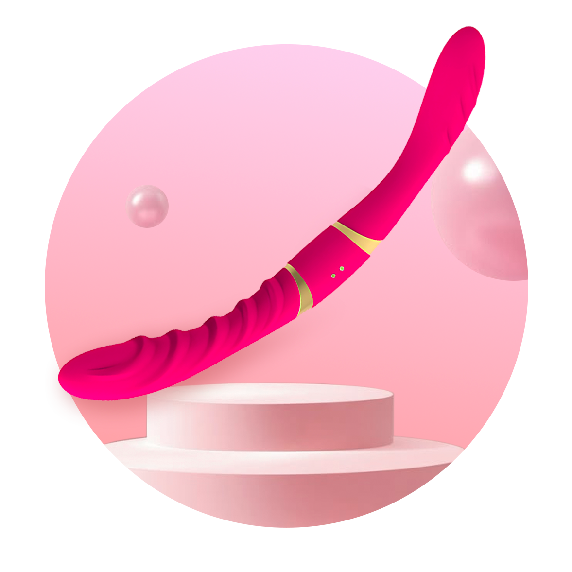 Stretchy app-controlled vibrating rose ring for couples shared pleasure and stamina.