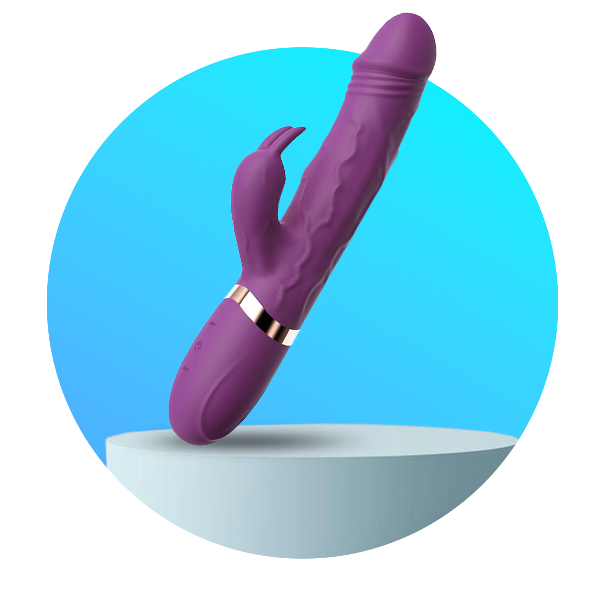 Discreet app-controlled wearable tadpole vibrator for hands-free public or couples play.